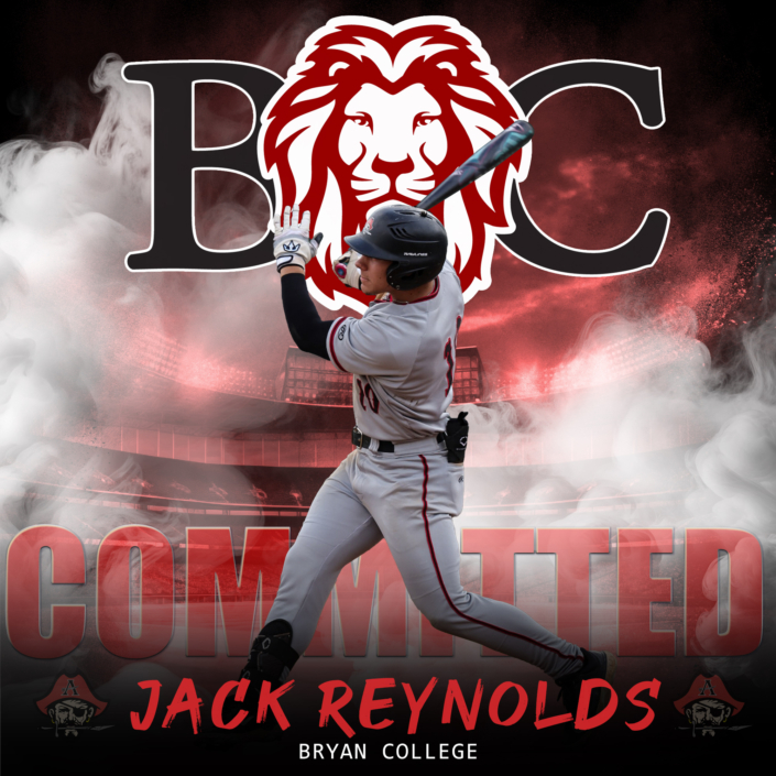 Sports Committed to edit graphic showing what college an athlete will play for