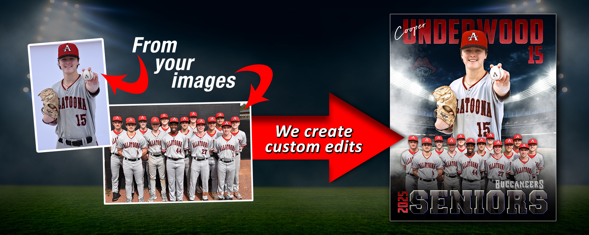 we create custom sports edits from your pictures